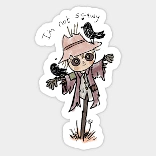 Cute Scarecrow is not scary Sticker